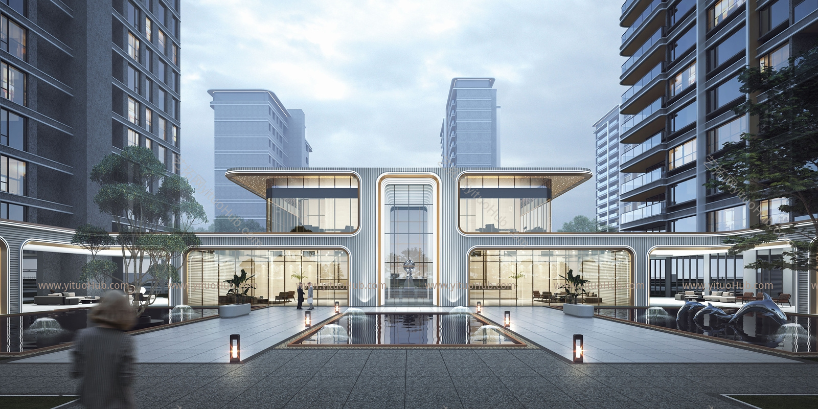 现代小区建筑