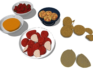 现代厨房用品用具盘子水果食物  