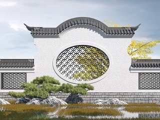 中式园林景观墙