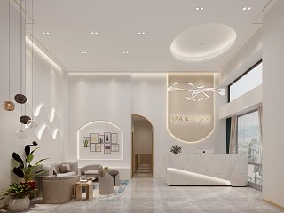 现代美容店 会所厅