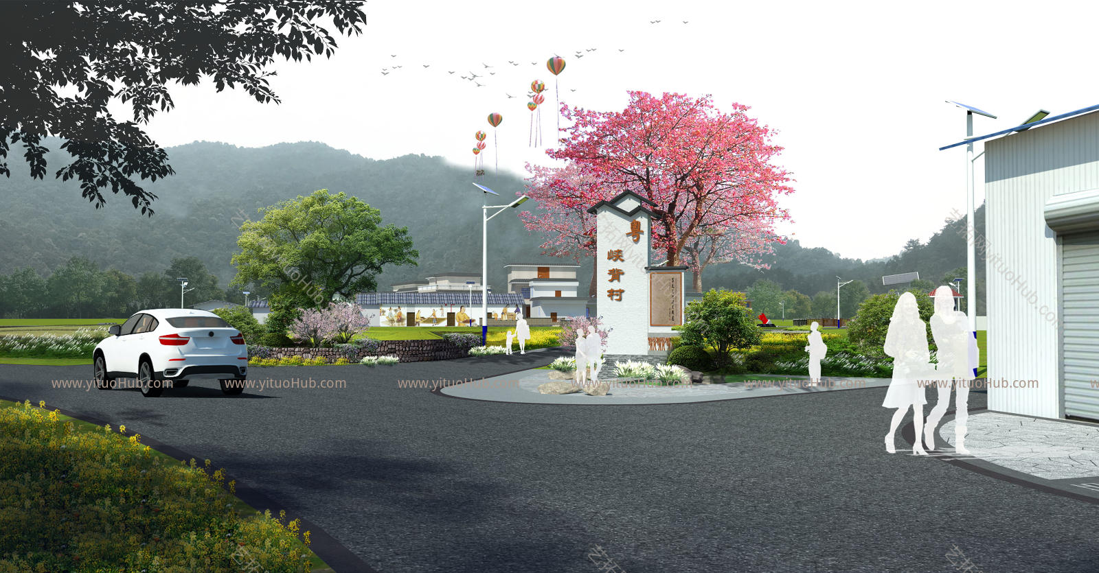 乡村入口标识
