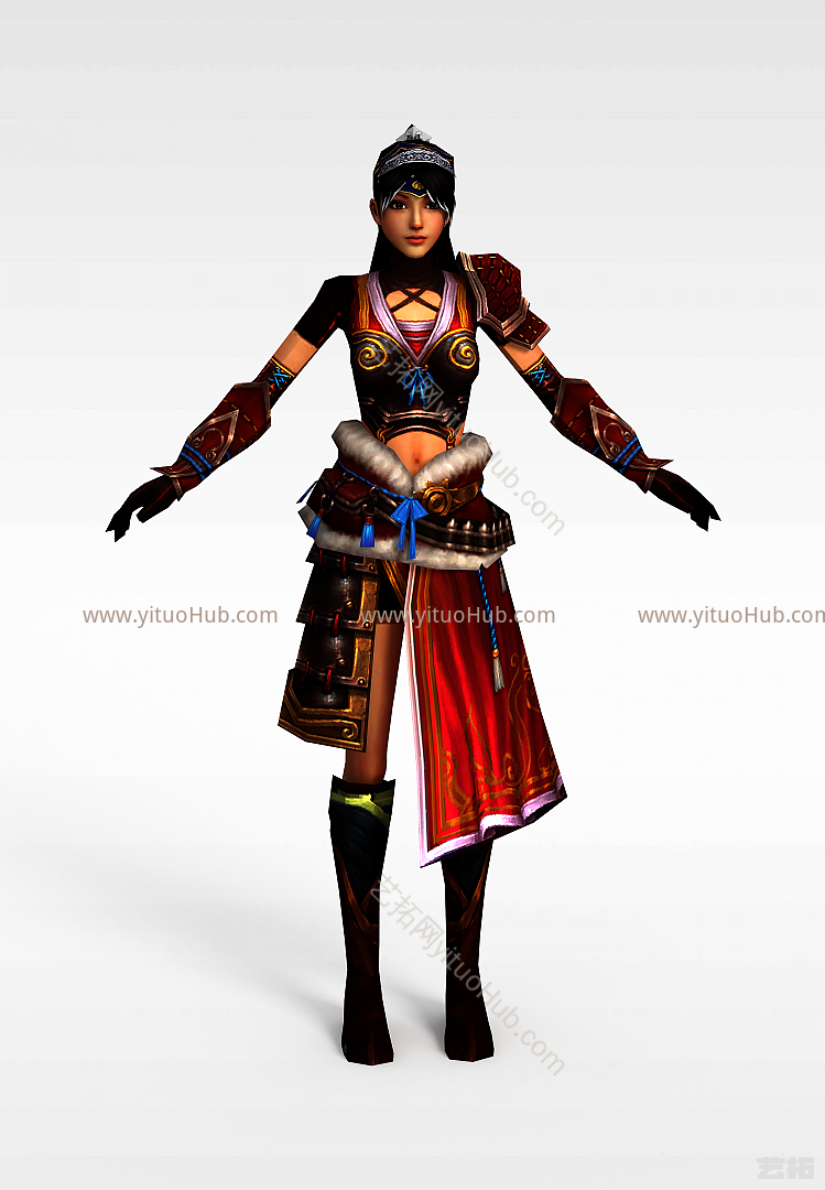 现代女士游戏角色模型