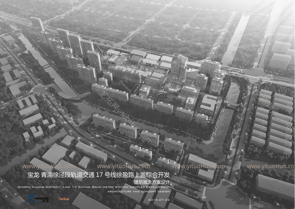 宝龙青浦徐泾段轨道交通17号线徐盈路上盖综合开发建筑概念方案设计