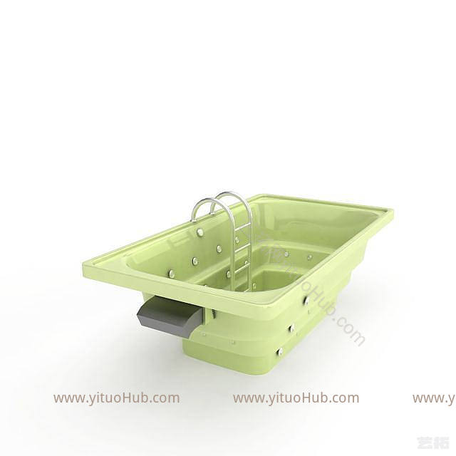 现代阶梯式浴缸模型