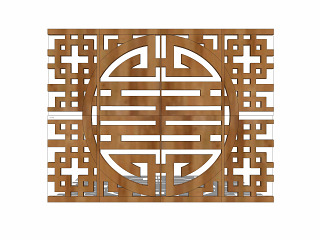 新中式隔断格栅