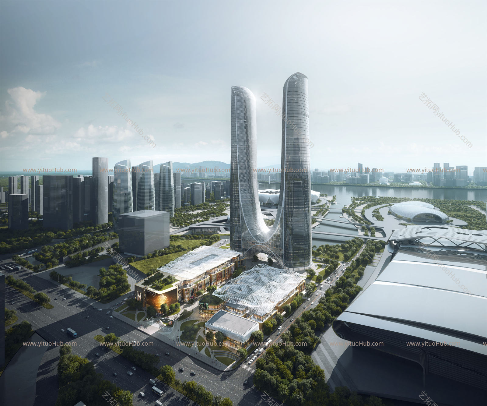 综合体建筑效果图