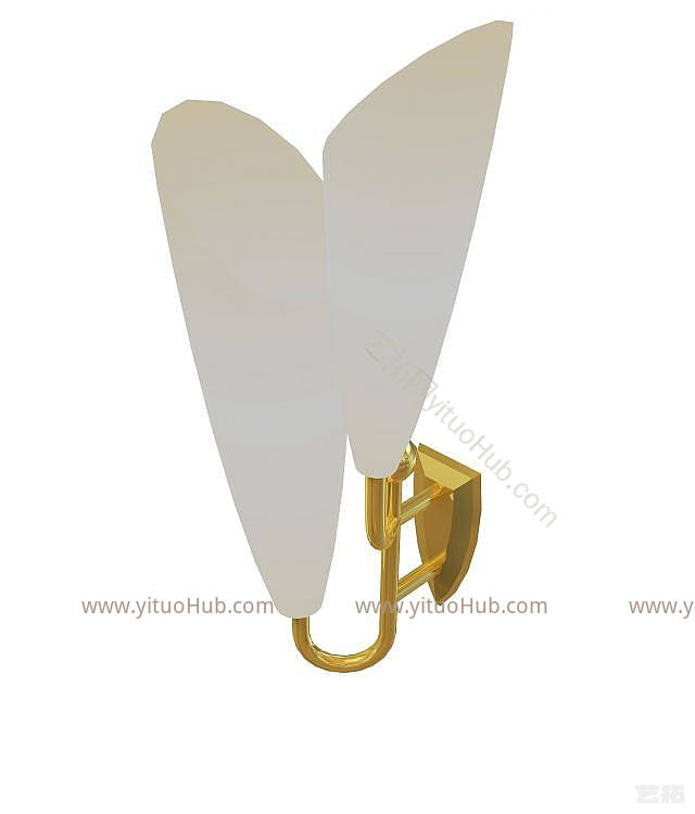 简欧欧式壁灯模型
