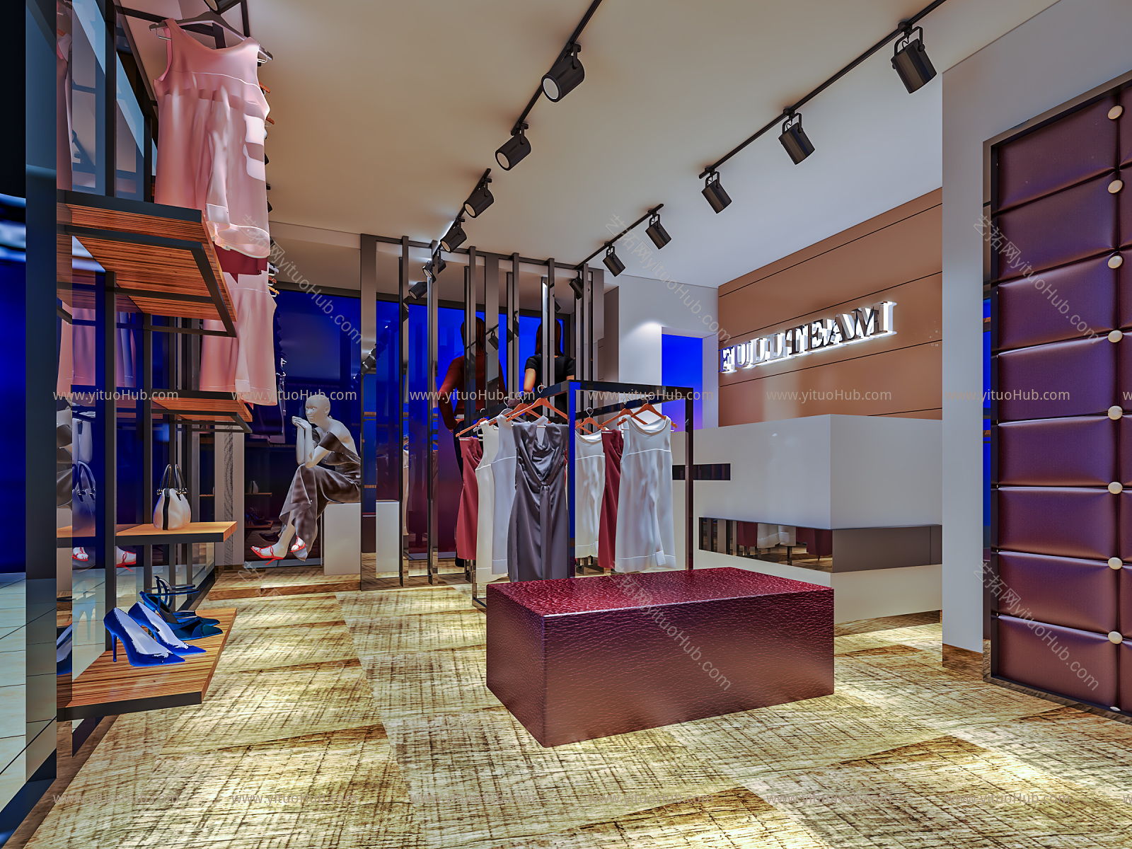 现代服装鞋店