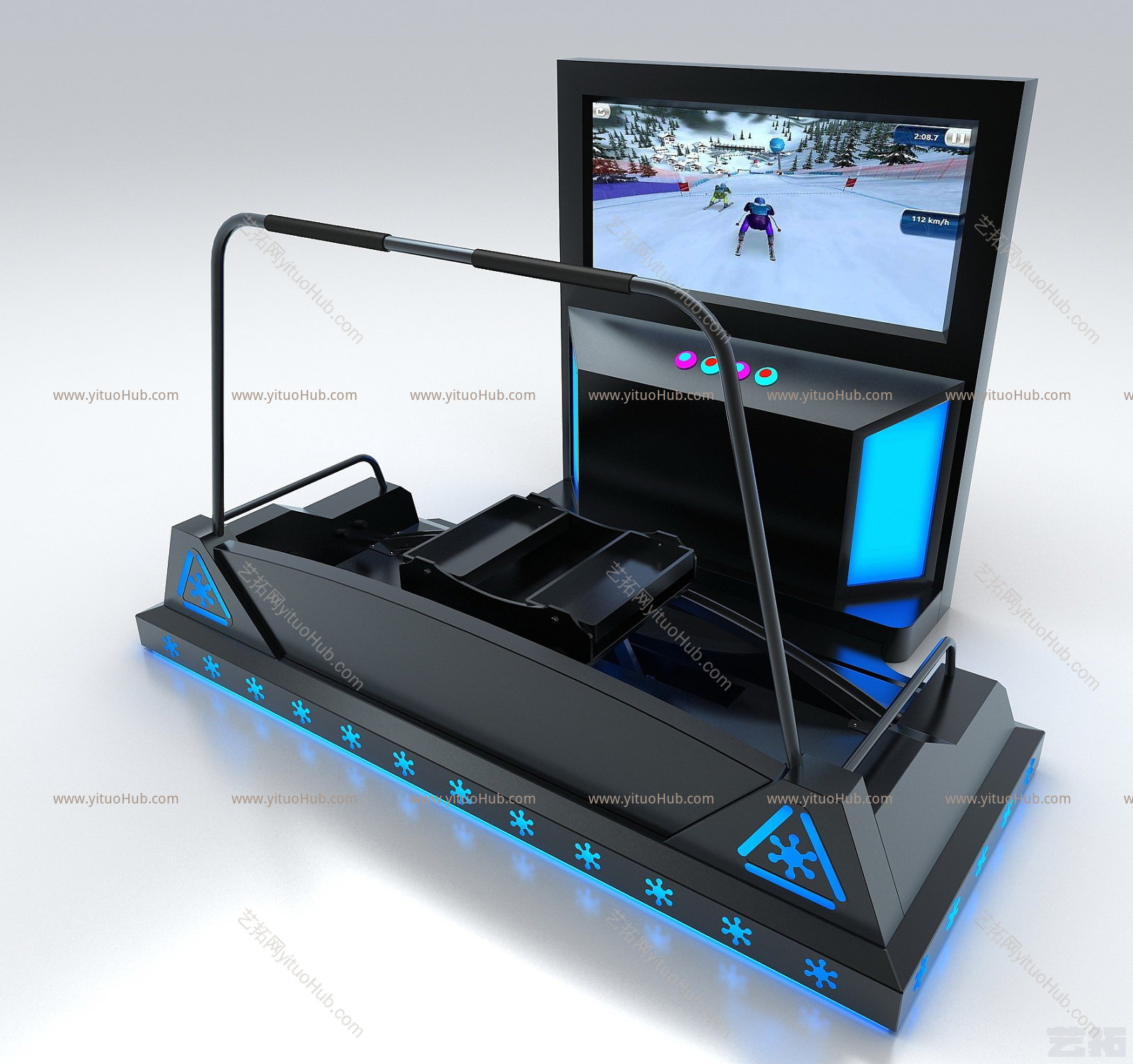 现代VR滑雪机模型