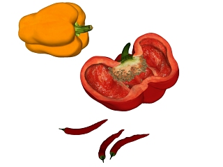 现代食物 青椒辣椒  红青椒蔬菜