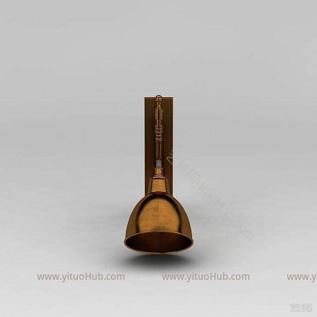 金色复古工业风壁灯模型