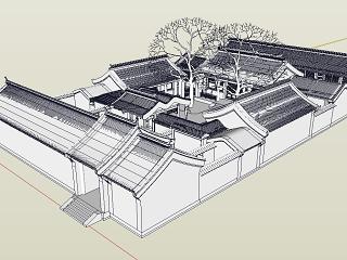 精细中式四合院