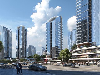 商业综合体建筑效果图 