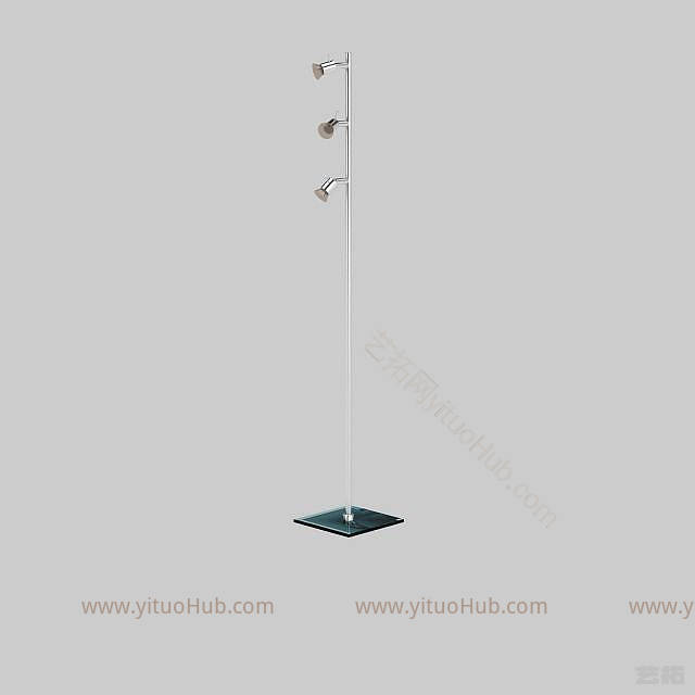 现代白色路灯模型