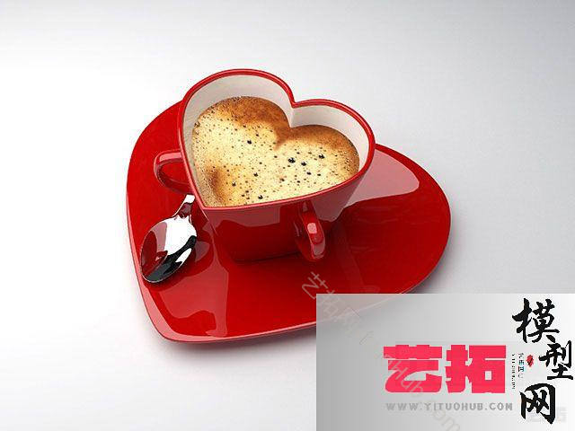 现代心形咖啡杯