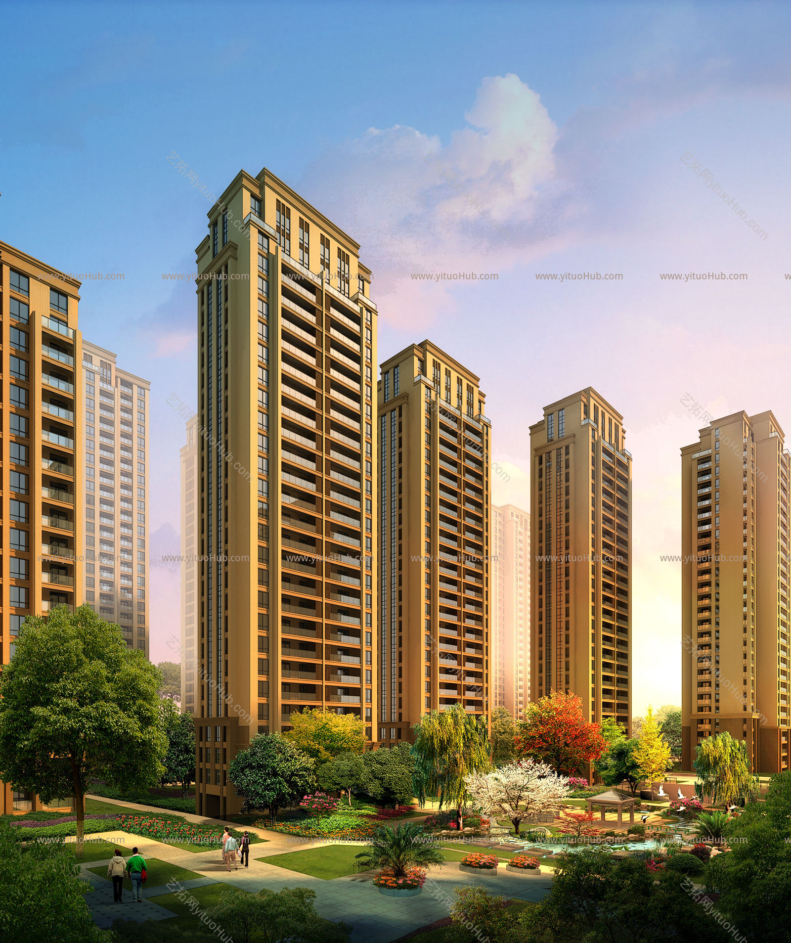 住宅景观效果图 