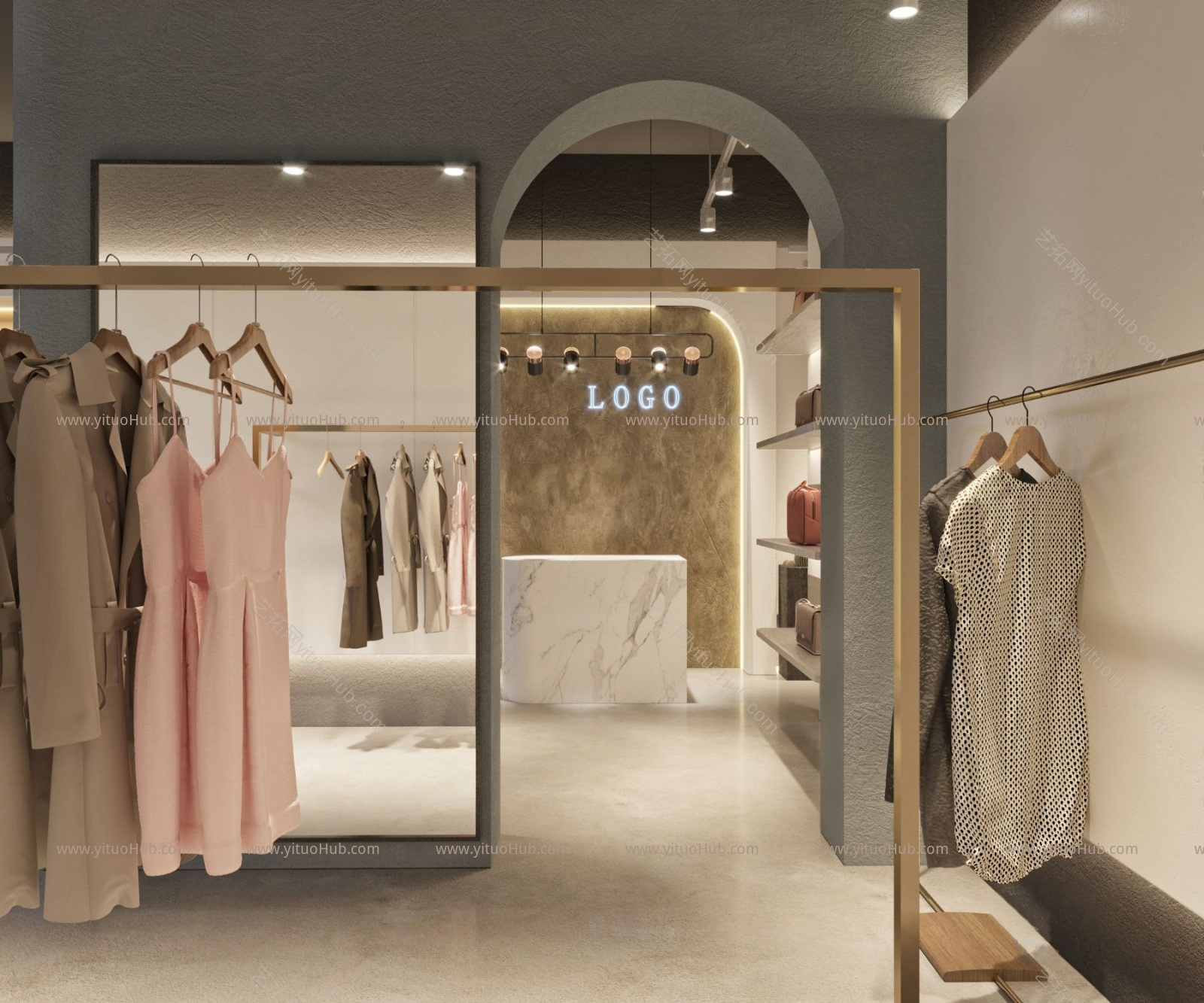 现代服装鞋店
