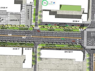 城市更新全要素彩平图道路景观平面图