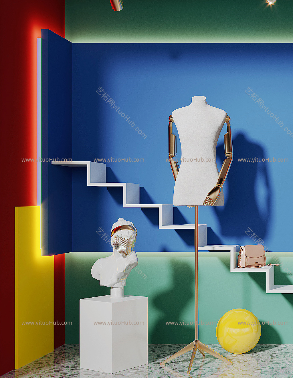 现代服装店橱窗