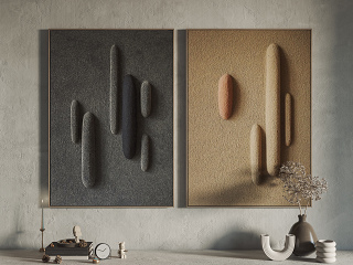 现代侘寂风挂画装饰画