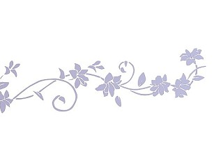 现代植物花纹模型