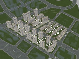 现代小区建筑