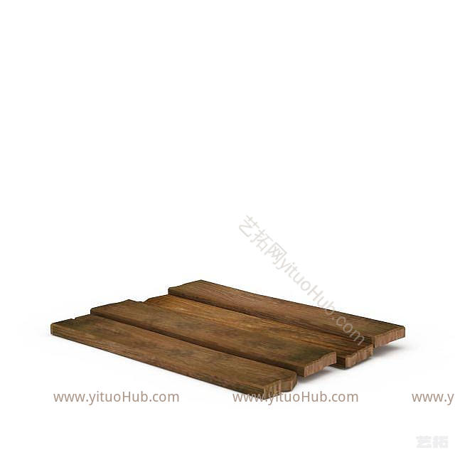 现代游戏场景道具木材模型