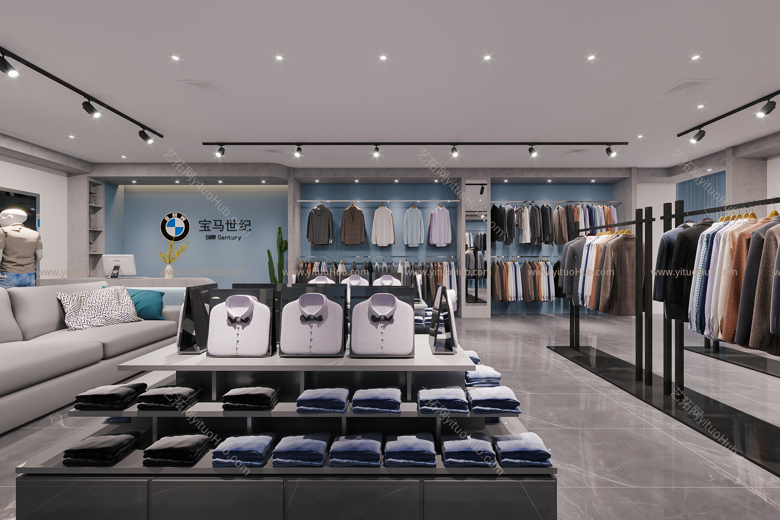 现代服装鞋店