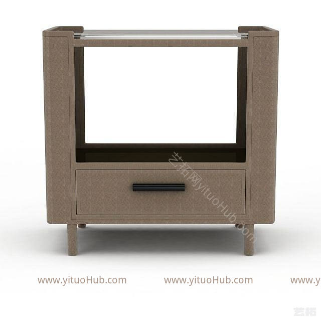 现代玻璃桌子模型