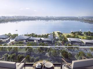 海边住宅建筑鸟瞰图
