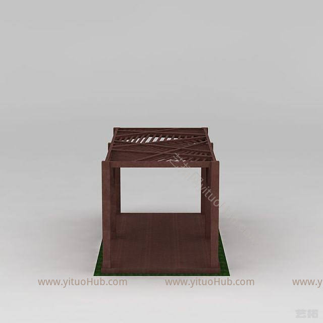 现代园林景观花架廊架模型
