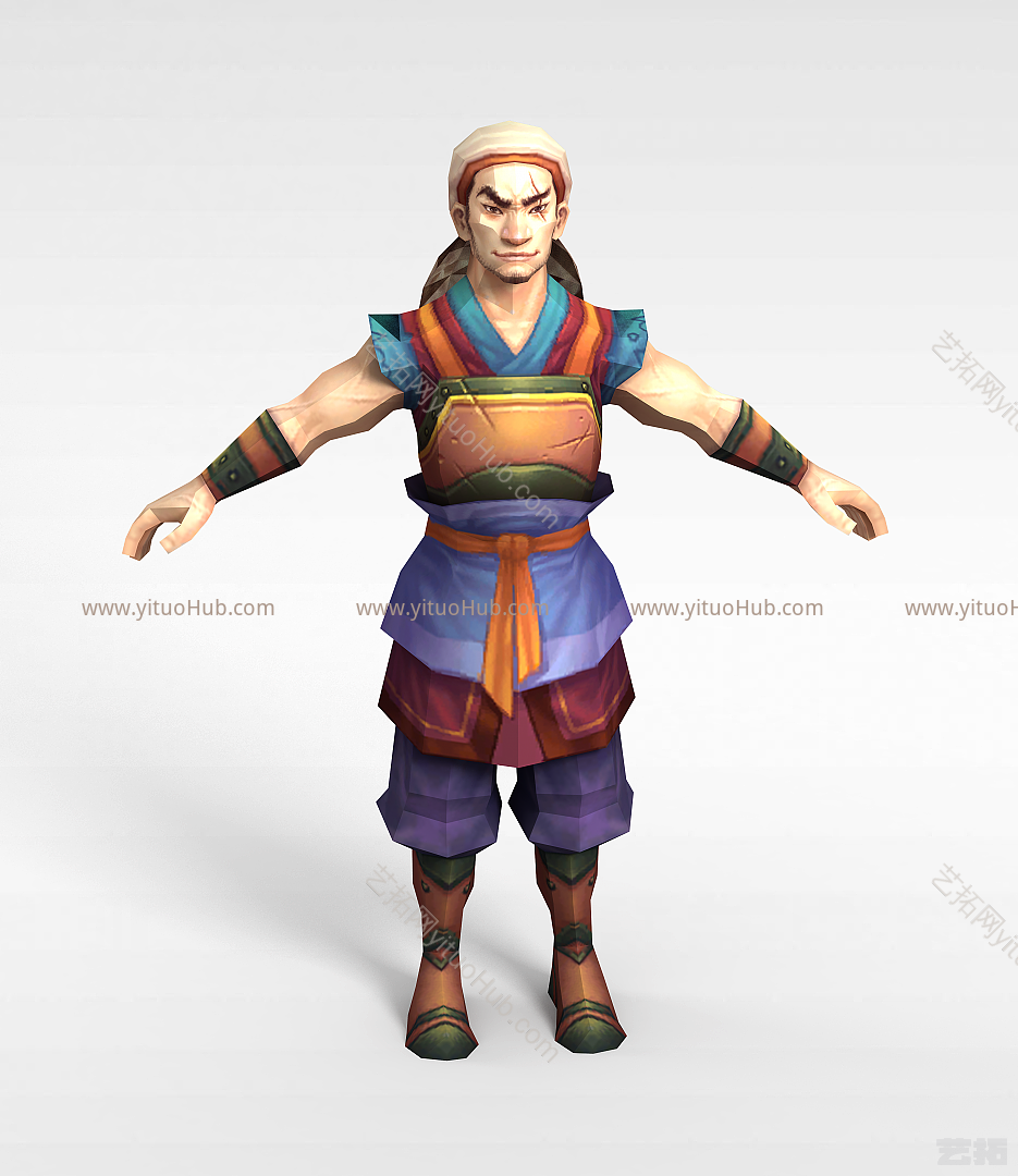 游戏角色古代士兵模型