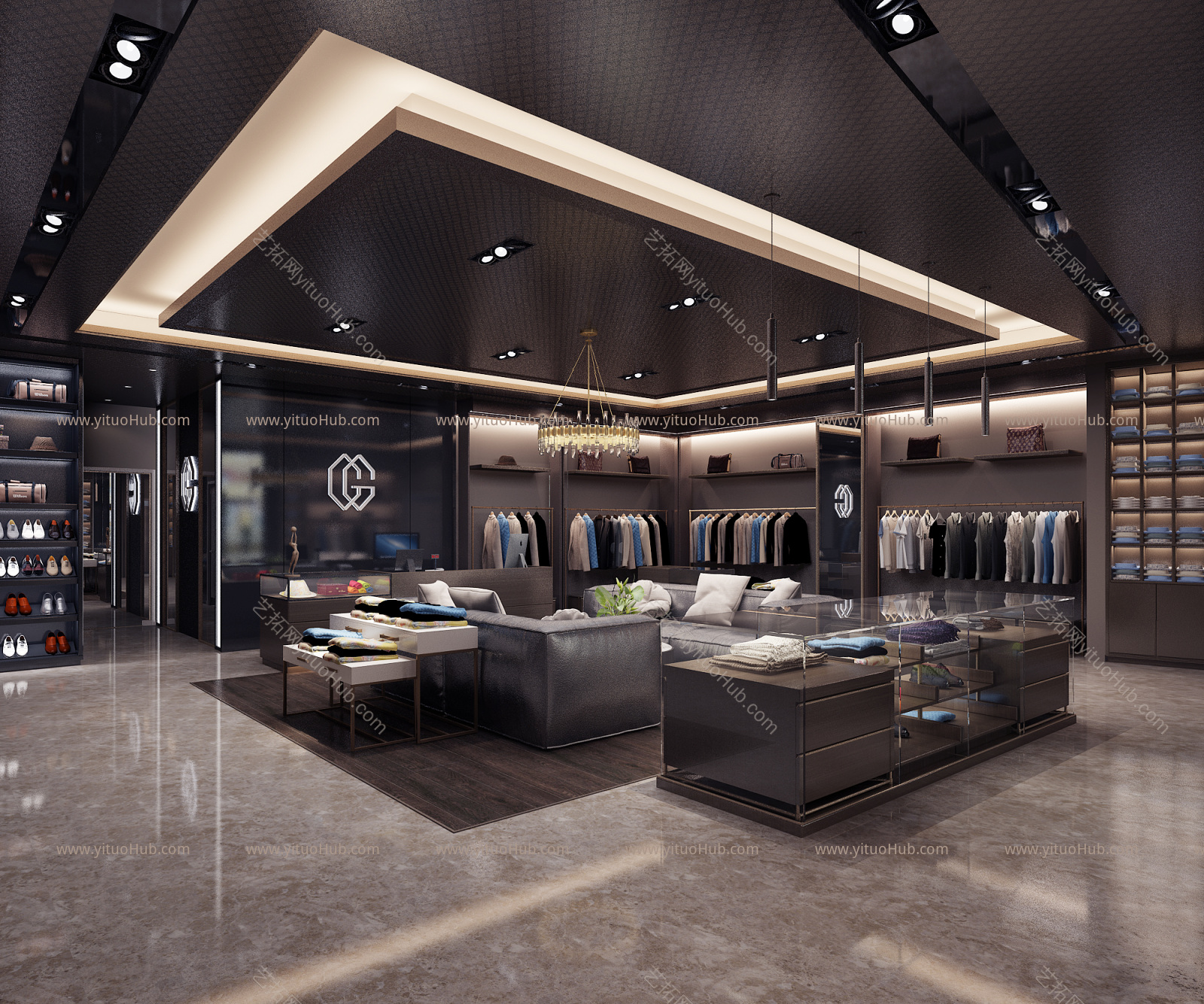现代高档服装专卖店