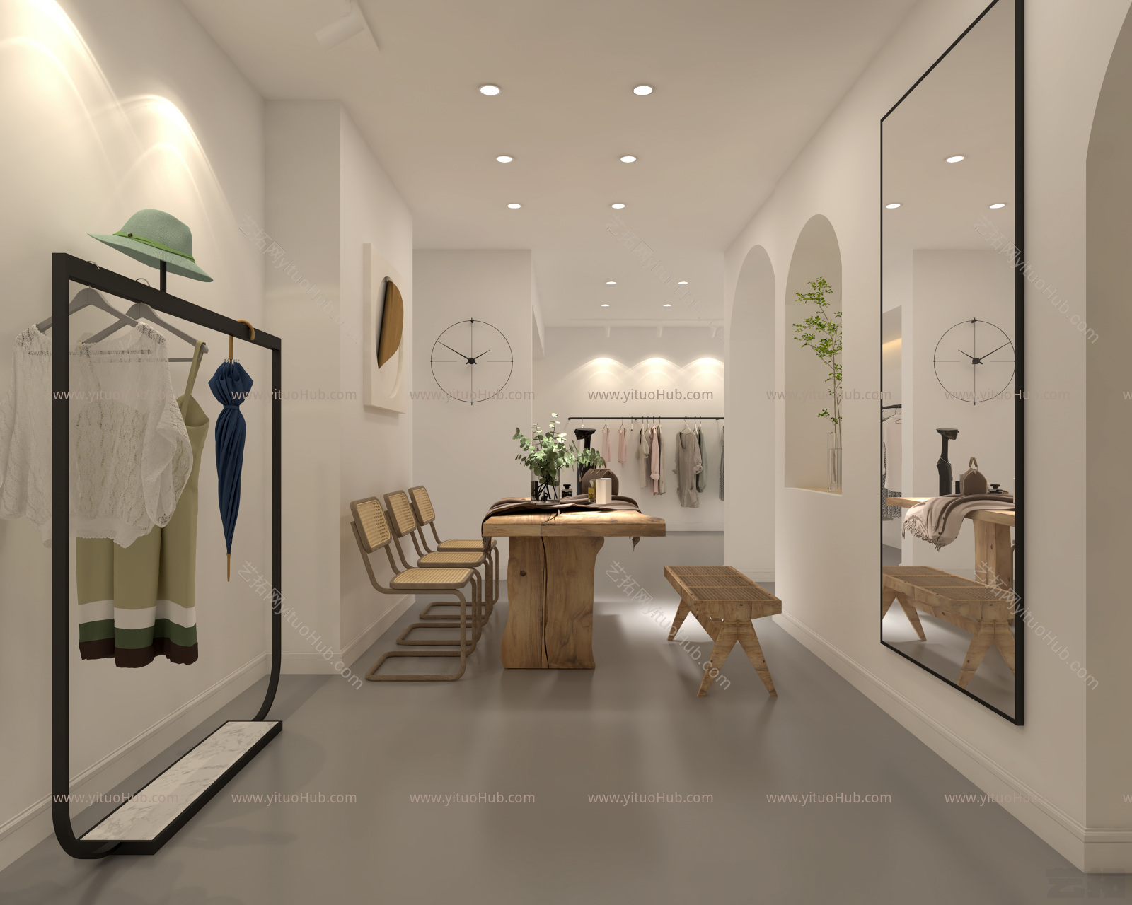 现代服装鞋店