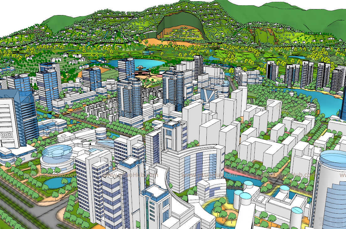 现代城市滨海建筑