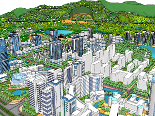 现代城市滨海建筑