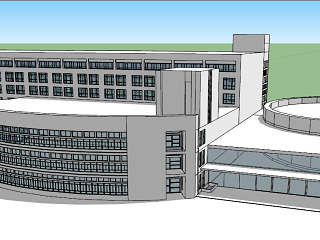某大学图书馆SketchUp模型其他 篮子 炊具 床 机械