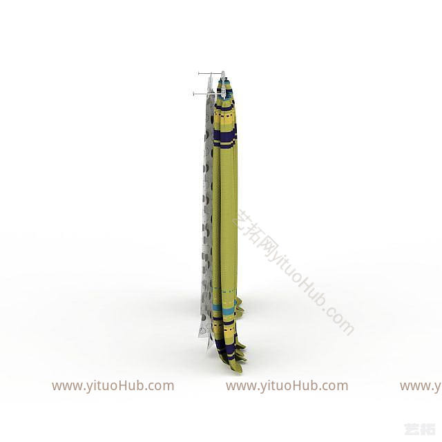 现代简约窗帘模型
