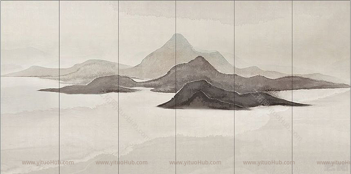 中式屏风画 背景画(71)