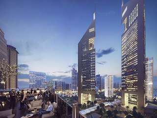 高楼建筑群外观效果图