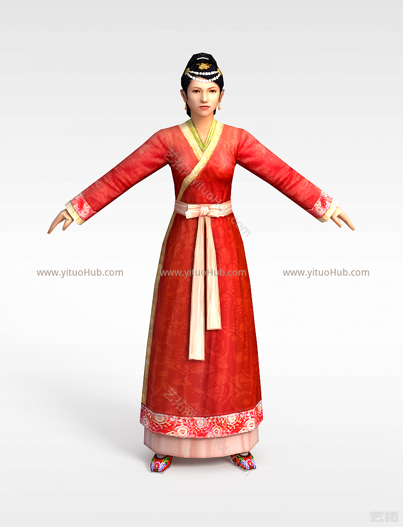 现代古装女性模型