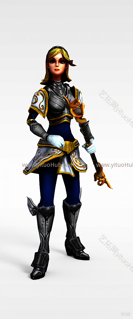 现代LOL拉克丝光辉女郎模型