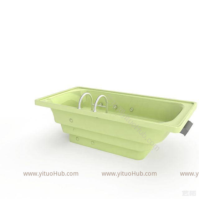 现代阶梯式浴缸模型
