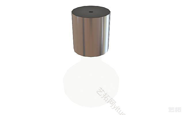 现代圆形灯泡模型