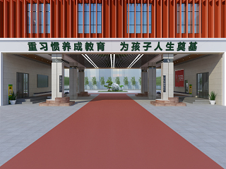 现代学校入口大门