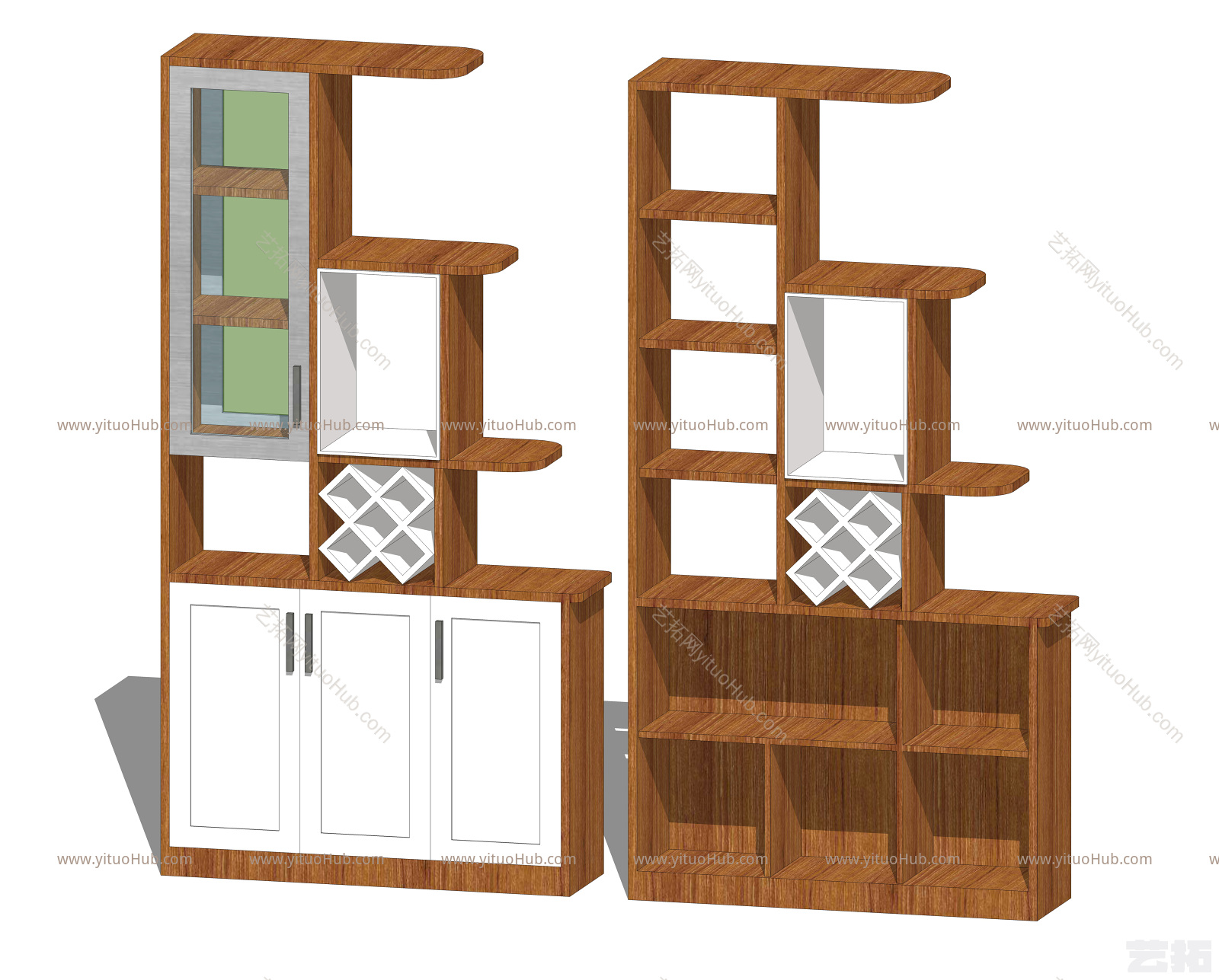 现代简约屏风柜