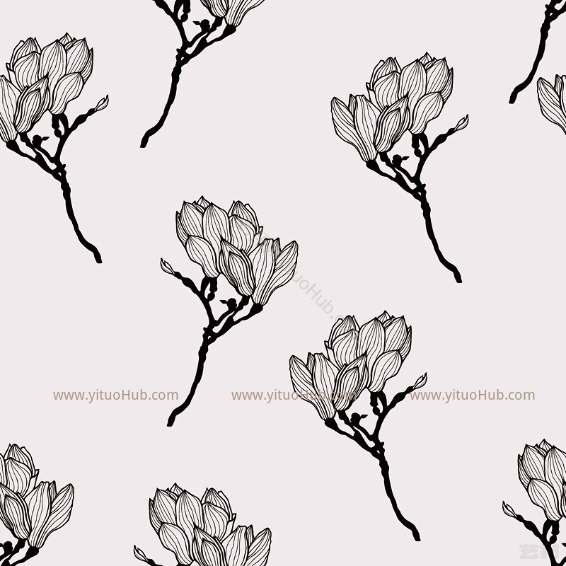 无缝花卉壁纸壁布贴图
