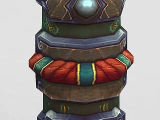 现代魔兽世界游戏石柱装饰模型