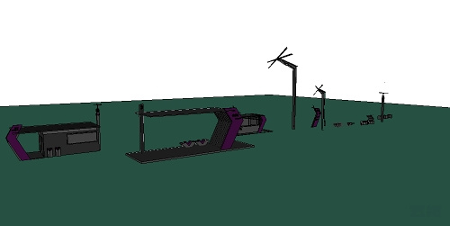现代室外整体座椅