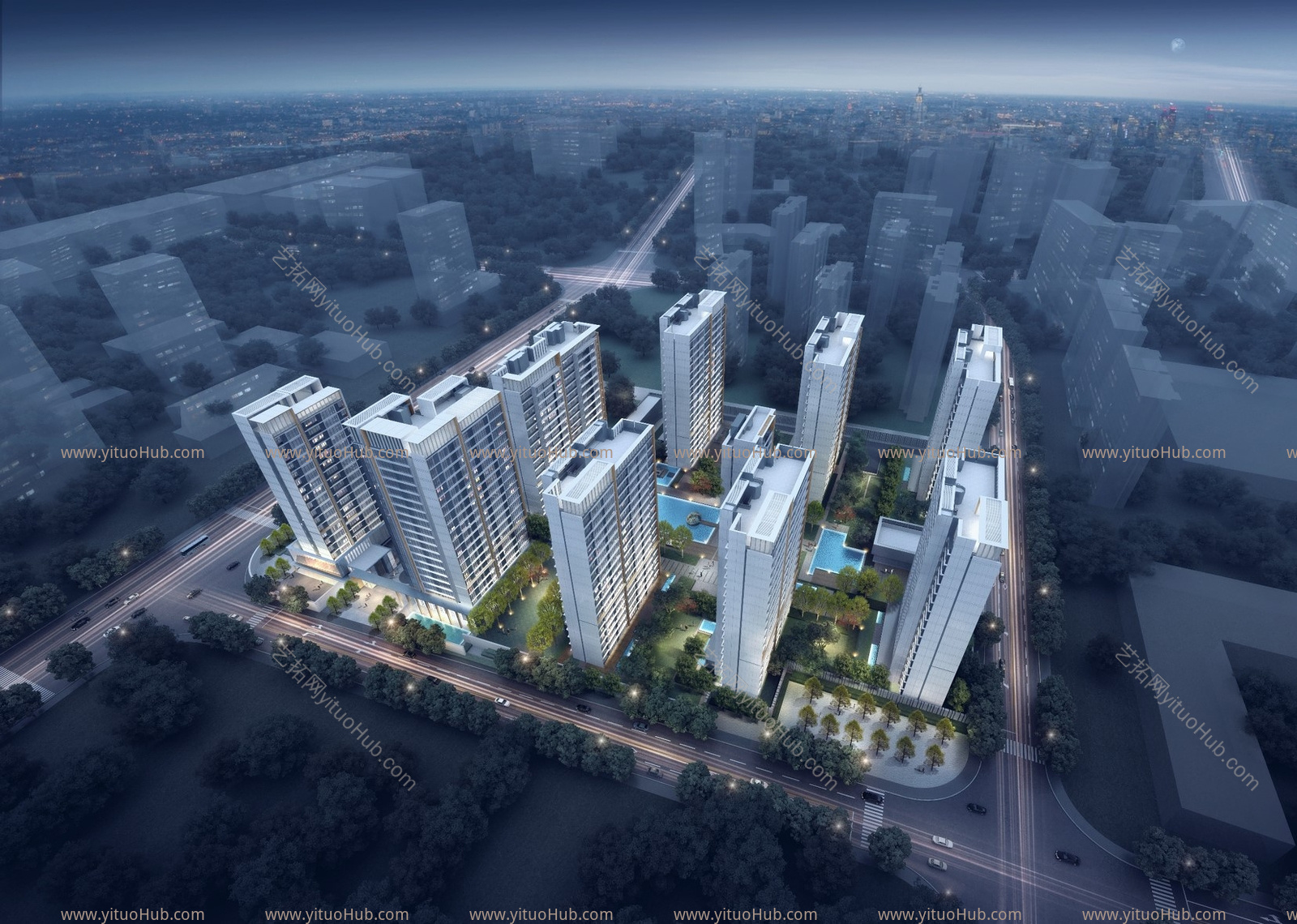 现代上海仁恒小区建筑 上海天华建筑设计